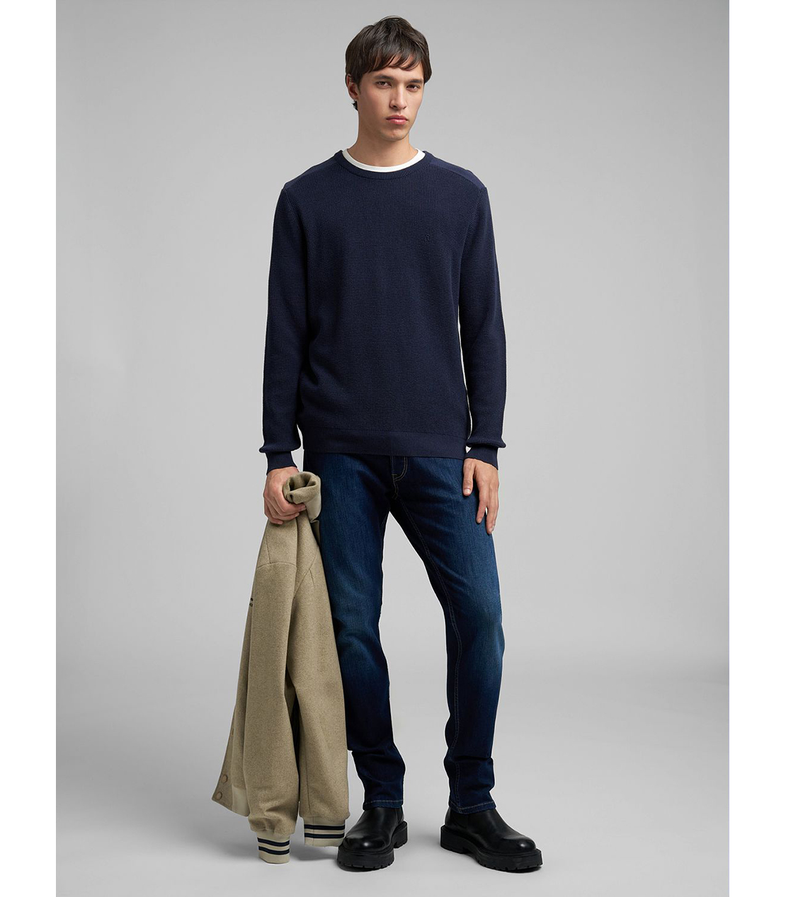 コットンウール ワッフルニット